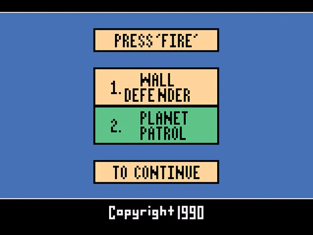 Defender title screen for Atari 2600